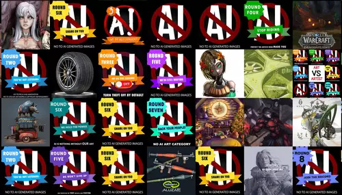 Stoppt Mickey Mouse die KI Kunst Revolution? Künstler protestieren gegen KI Konkurrenz : No-AI-Artstation