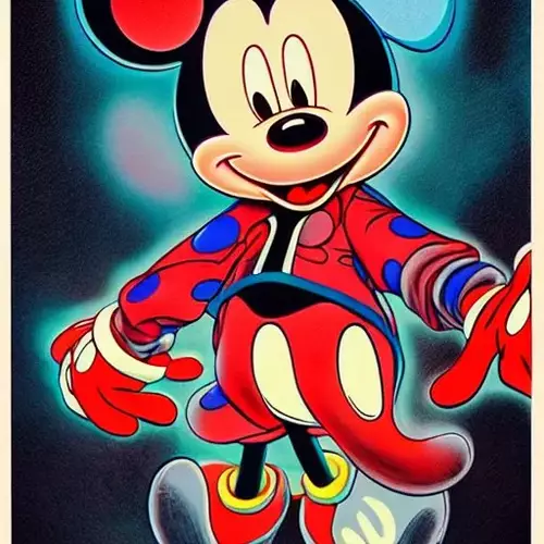 Von Midjourney generierte Mickey Mouse