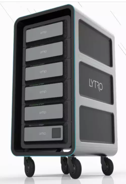 Lytro Immerge Speicherrack - Eine Stunde Aufnahmezeit mit Rollen (!!)