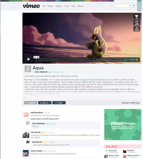 Das neue Gesicht von Vimeo