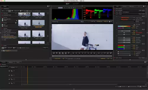 Scarlet-W RAW Material in REDCINE X Pro mit guten Bearbeitungsfunktionen
