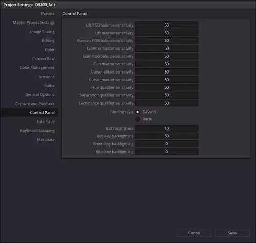 Blackmagic Resolve Micro Panel - Solides Grading-Pult für 1.100 Euro : settings