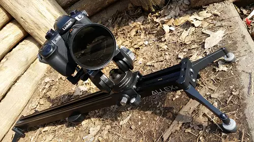 Panasonic GH5 auf dem Allex S Slider