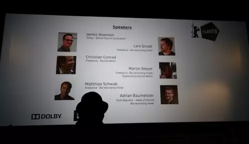 3D fr die Ohren -- Dolby Atmos Master Class (Berlinale Talents) : speakers