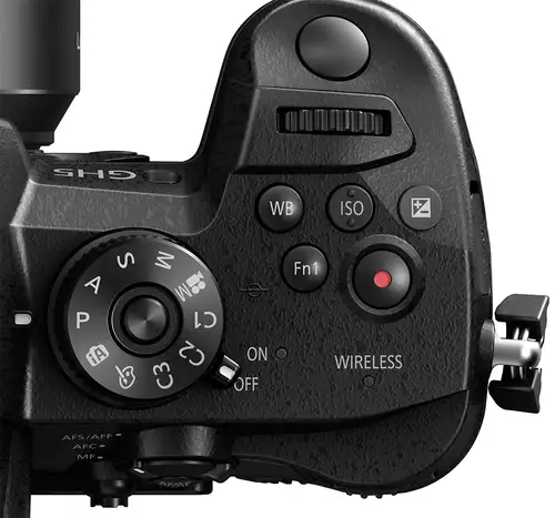 Rec-Button bei der Panasonic GH5 jetzt auf der Gehäuseoberseite