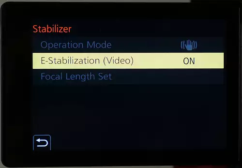 Stabilizer Setting für 5-Achsen-Stabilisierung