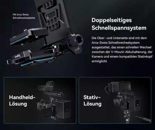 SmallRig stellt kompaktes V-Mount Batterie-Montagesystem fr DSLMs vor 