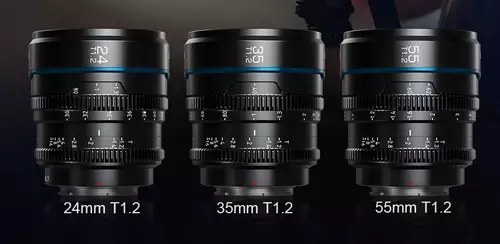 SIRUI Nightwalker S35, T1.2 Cine Lenses with 24, 35 and 55mm