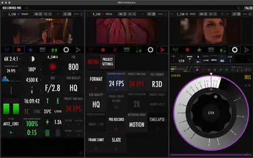 RED Control Pro App - erweiterte Bedienung von V-RAPTOR und KOMODO für 500 Dollar