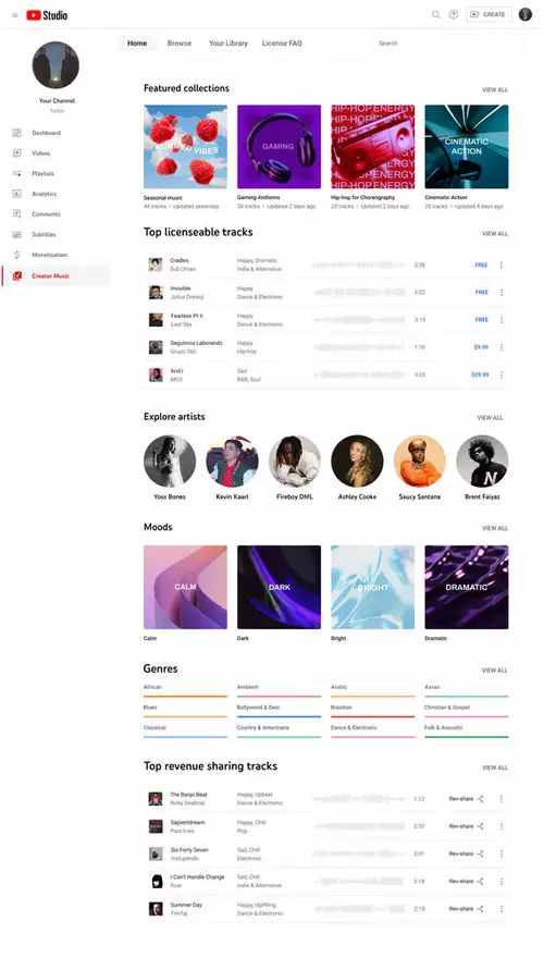 Creator Music - Musik direkt in YouTube Studio lizensieren