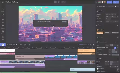 Online Video Editor Oberfläche  
