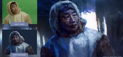 EBSynth InputVideo - Keyframe and Result