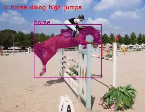 Ein Pferd, welches hoch springt 