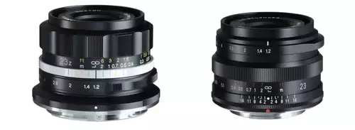 NOKTON D23mm f/1.2 for Nikon DX left, right for Fujifilm X