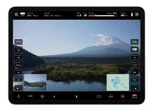 Sony Airpeak Flight App auf iPad 