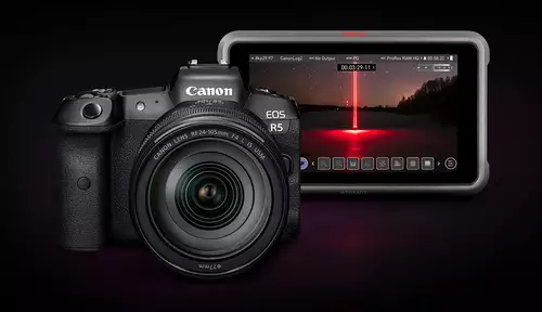 Canon R5 with Atomos Ninja V+