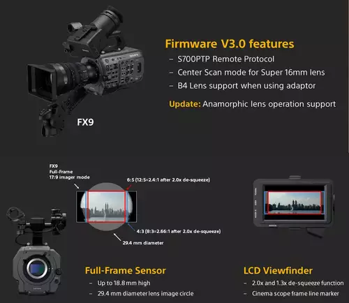 Sony Firmware-Updates 2021 - FX6, FX9 bekommen 4Kp120 RAW-Ausgabe, XDCAM-Camcorder besseren HDR-Workflow