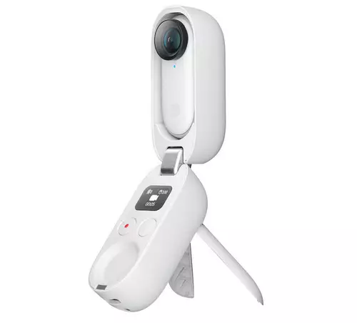 Insta360 GO 2 in the charging cradle. 