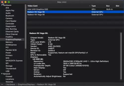 Mac Mini mit zwei externen GPUs per Animaionic 