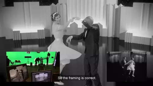 Virtual set with greenscreen
