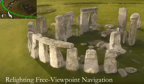 Stonehenge interaktiv neu beleuchtet fr einen Zeitraffersimulation 