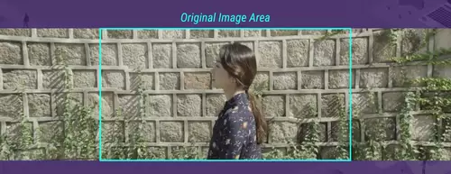 Extrabreit extrapoliertes Bild aus mehreren Video-Frames 