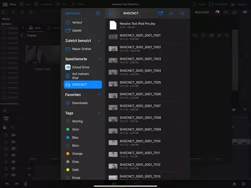 Blackmagic DaVinci Resolve für iPad Pro: Ultramobiler Videoschnitt mit Farbkorrektur : IMportresolveipad