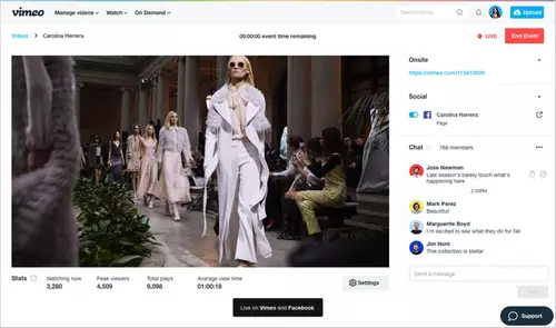 Live Video auf Vimeo und Facebook 