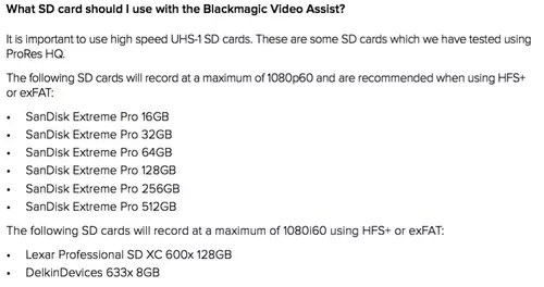 Der Video Assist von Blackmagic Design: 1080p 10 Bit Monitorrecorder : VideoAssist Cards