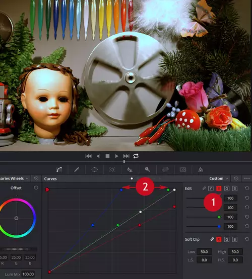 Wo ist der Weißabgleich in DaVinci Resolve? : Bild linear