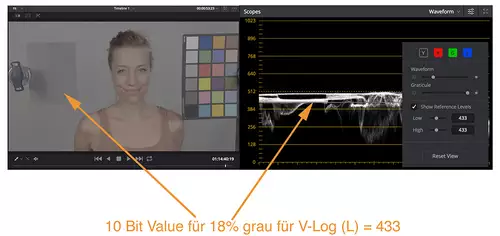 Sponsored Workshop V-Log L korrekt belichten: Panasonic AG-DVX200 : VLogL 10Bit 1000