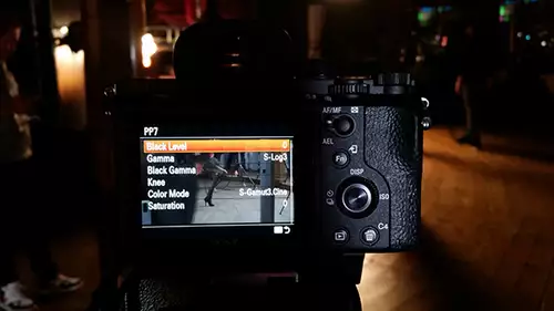 SLOG3 und S-Gamut3.Cine im Menü der Sony A7S MKII