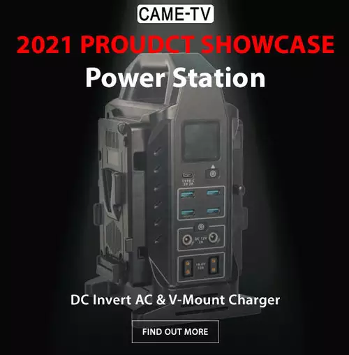 CAME-TV Power Station: Duales V-Mount-Akkuladegert und Wechselstromrichter in einem