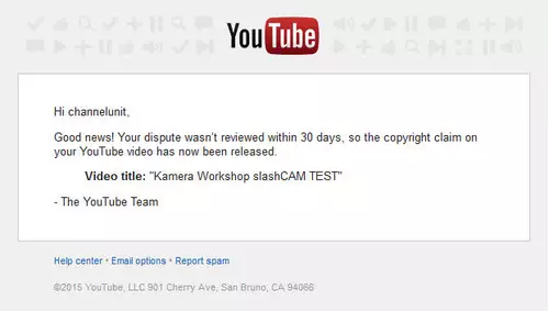 Einspruch gegen die YouTube Content-ID -- ein Selbstversuch : copyright released