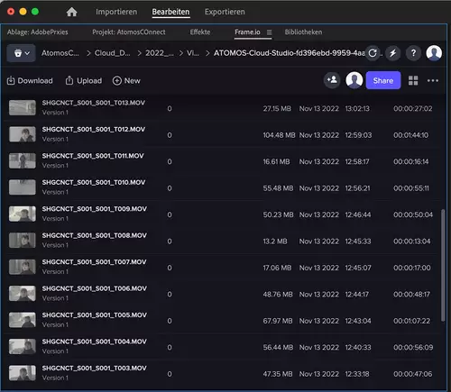 Frame.io in Premiere Pro