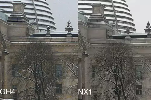 Samsung NX1 vs Panasonic GH4 100% Ausschnitt