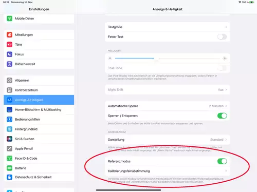 iPad (Pro) als Vorschaumonitor am MacBook Pro: Besseres mobiles Videoschnitt-Setup? : Referenzmodus