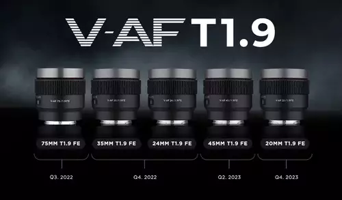 Samyang V-AF - Autofokus-Objektive fr (Sony Alpha-)Filmer