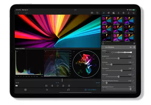 LumaFusion v3.1 Update - mobile Editing-App jetzt mit Histogramm, Vektorskop u.