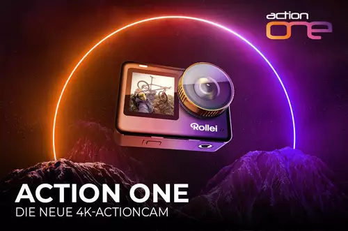 Rollei 4K action one: Per 6-Achsen-Gyroskop stabilisierte 4K Actioncam mit Selfie-Display