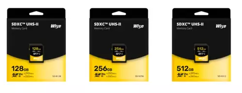 Wise SD-N: Weltweit erste 512 GB SDXC-Speicherkarte mit V90 Spezifikation