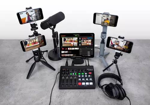 Roland AeroCaster VRC-01: Drahtloser Live-Streaming Mixer fr bis zu vier Smartphones