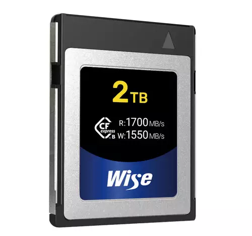 Wise 2 TB CFexpress-Karte mit 1.550 MB/s maximaler Schreibgeschwindigkeit