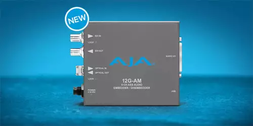 AJA verffentlicht 12G-AM 12G-SDI Audio-Embedder/Disembedder