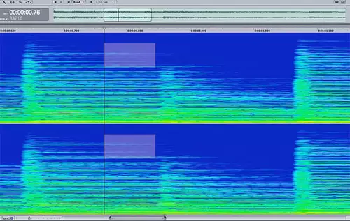 Spektralfrequenzanzeige in Soundtrack Pro
