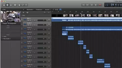 Logic Pro X Video und Audioanzeige