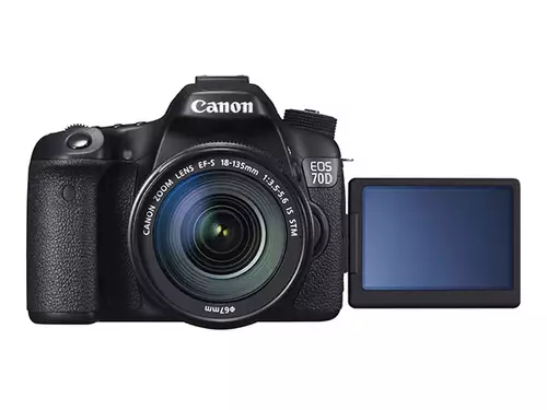 Canon EOS 70D mit Klappdisplay und integriertem Touchscreen