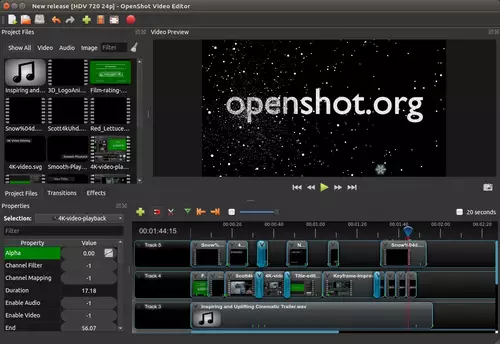 Kostenloser Videoeditor OpenShot in neuer Version 2.5.0 mit En- und Decoding per GPU