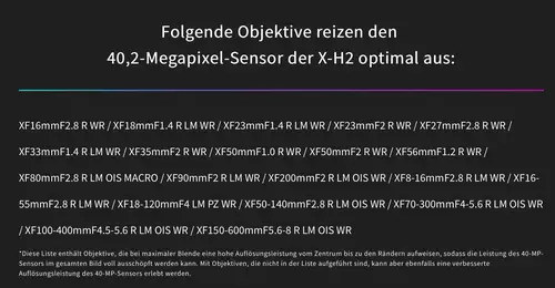 Fujifilm X-H2 im Praxistest: Gnstigere X-H2S-Alternative mit starker Videoperformance : ObjektivempfehlungXH2