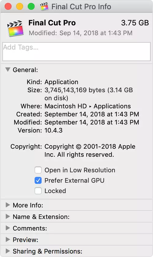 macOS Mojave 10.14: Final Cut Pro X untersttzt ab sofort offiziell eGPUs